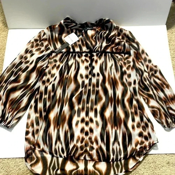 Ro & De sheer animal print top NWT size XS - Picture 1 of 5